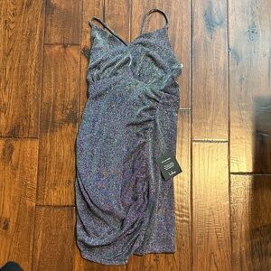 Lulu's Sparkling Multicolor Mini Dress